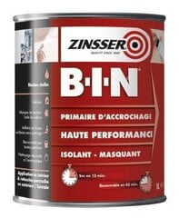 Greitai džiūstantis dėmių ir kvapų gruntas, sandariklis, dėmių ir kvapų naikintojas ZINSSER® B-I-N baltos spalvos цена и информация | Грунтовки, шпатлевки и др. | pigu.lt