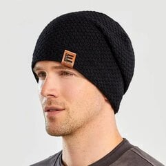 Žieminė kepurė S118, juoda kaina ir informacija | Vyriški šalikai, kepurės, pirštinės | pigu.lt