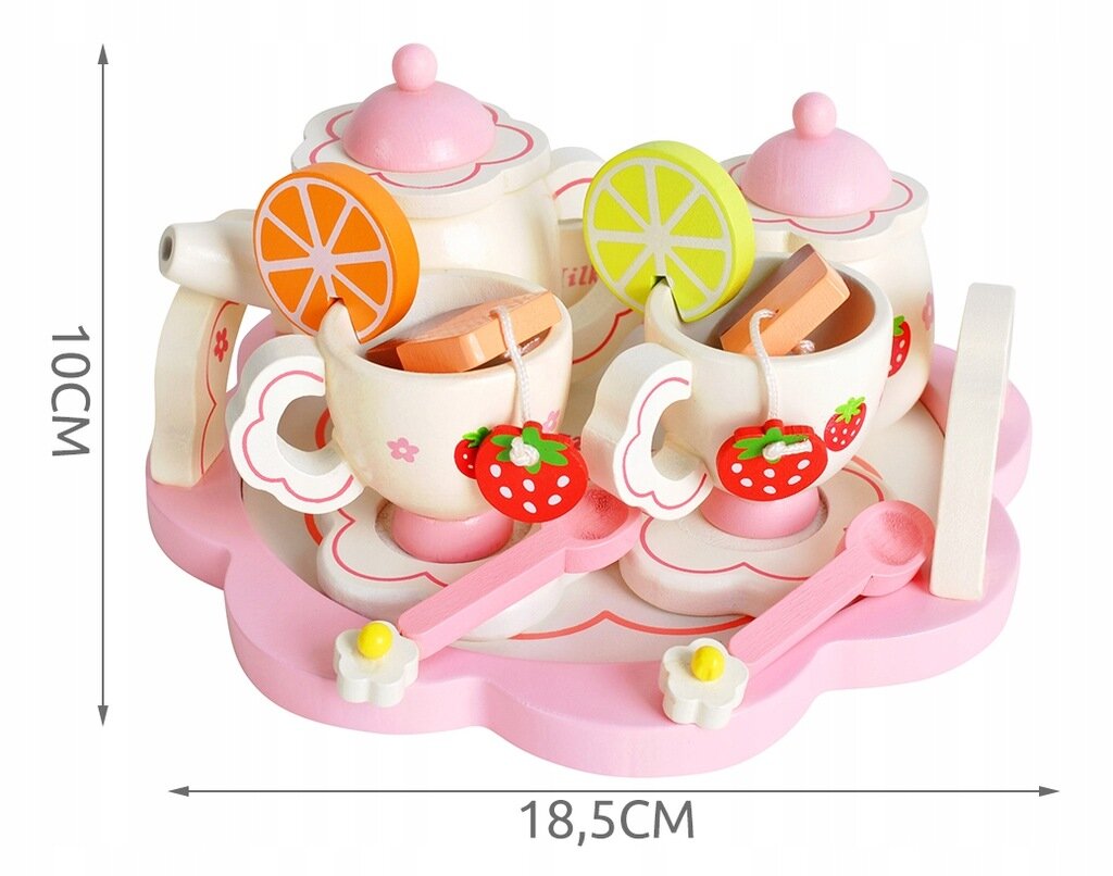 Medinis kavos ir arbatos indų rinkinys Kruzzel kaina ir informacija | Žaislai mergaitėms | pigu.lt
