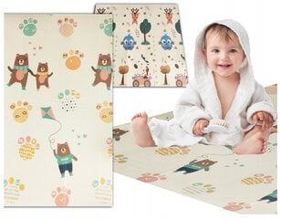 Dvipusis sulankstomas žaidimu kilimėlis 180x150cm BearLand kaina ir informacija | Žaislai kūdikiams | pigu.lt