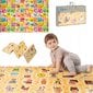 Dvipusis sulankstomas žaidimu kilimėlis ABC 120x180 kaina ir informacija | Žaislai kūdikiams | pigu.lt