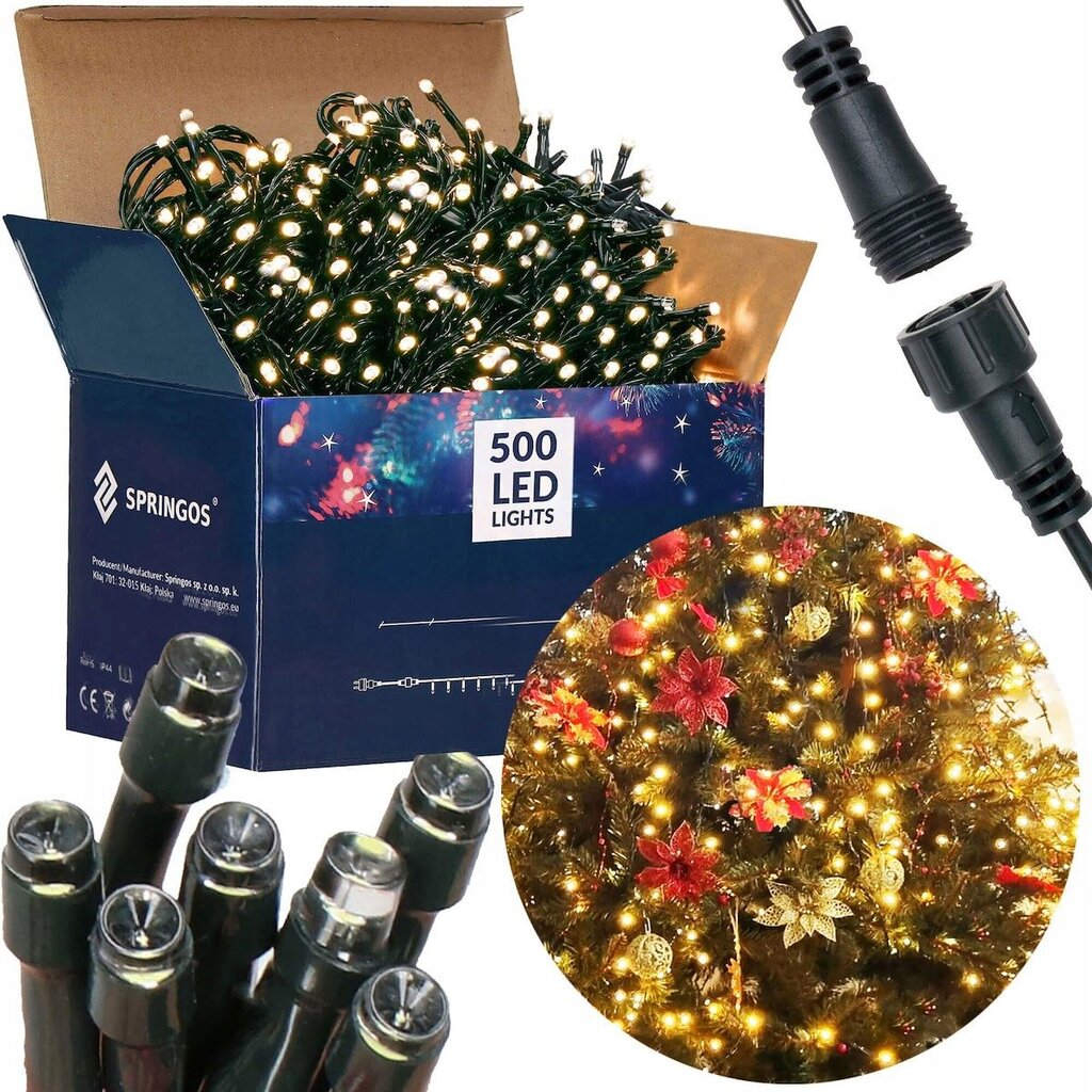Kalėdinė girlianda, 500 LED kaina ir informacija | Girliandos | pigu.lt
