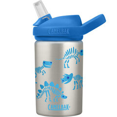 Bērnu tērauda pudele CAMELBAK EDDY+ Kids 0,4L ST Dino Bones kaina ir informacija | Gertuvės | pigu.lt