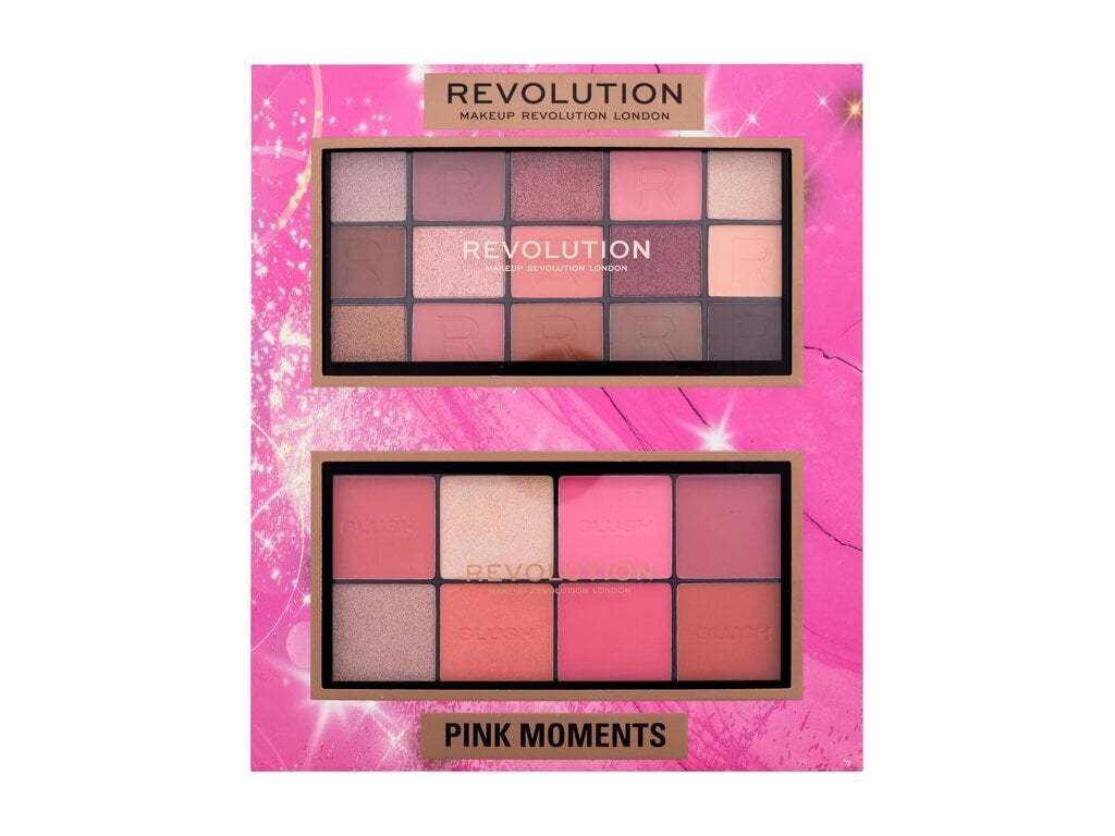 Skaitalų ir akių šešėlių paletė Makeup Revolution London Pink Moments Face & Eye Gift Set, 16 g цена и информация | Akių šešėliai, pieštukai, blakstienų tušai, serumai | pigu.lt