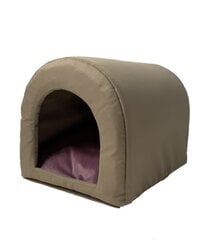 Закрытый лежак для собак и кошек GoGift, 40x33x29 см, коричневый цвет цена и информация | Лежаки, домики | pigu.lt