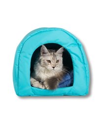 Закрытый лежак для собак и кошек GoGift, 40x33x29 см, синий цвет цена и информация | Лежаки, домики | pigu.lt