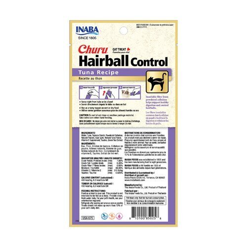 Inaba Churu Hairball su tunu, 4x14 g kaina ir informacija | Skanėstai katėms | pigu.lt