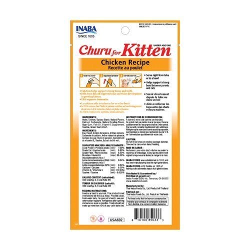 Inaba Churu Kitten Chicken su vištiena, 4x14 g kaina ir informacija | Skanėstai katėms | pigu.lt