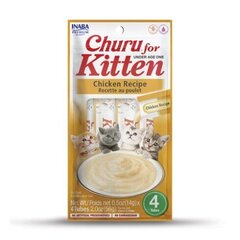 Inaba Churu Kitten Chicken su vištiena, 4x14 g цена и информация | Лакомства для кошек | pigu.lt