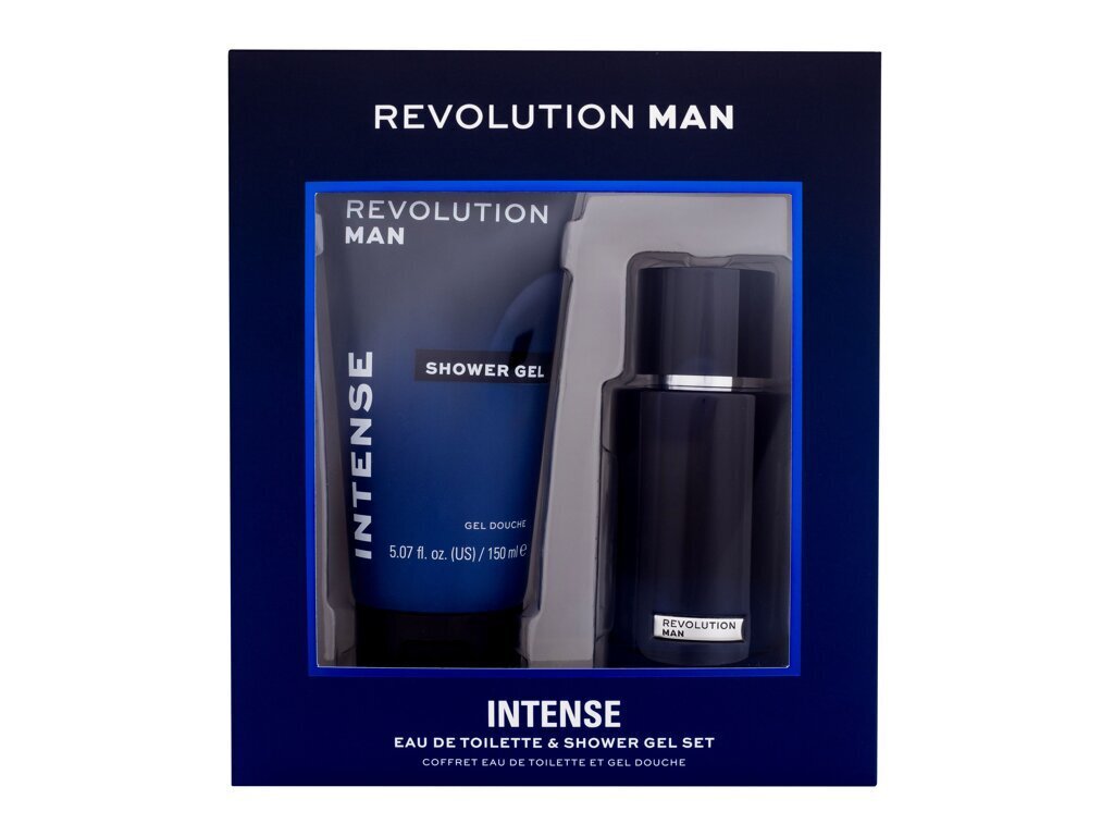 Rinkinys Revolution Man Intense vyrams: tualetinis vanduo EDT, 100 ml + dušo želė, 150 ml цена и информация | Kvepalai vyrams | pigu.lt