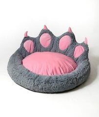 Лежак для собаки GoGift Claws, 75х75 см, серый цвет цена и информация | Лежаки, домики | pigu.lt
