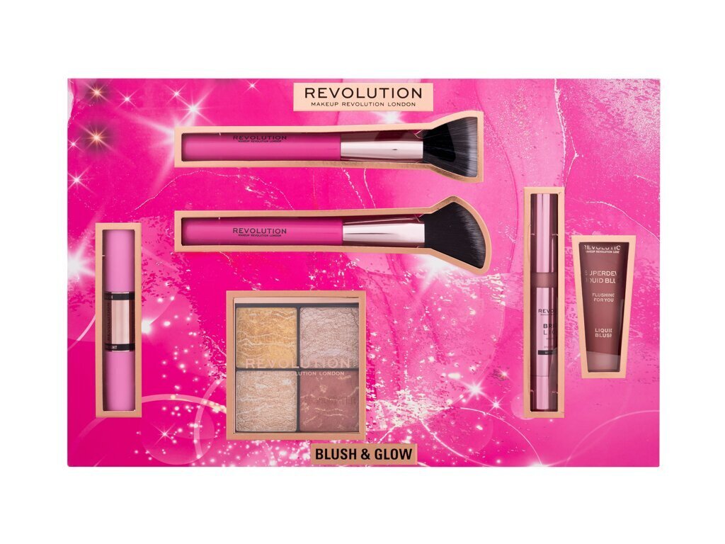 Dekoratyvinės kosmetikos rinkinys Makeup Revolution Blush & Glow Gift Set, 9.6 g kaina ir informacija | Bronzantai, skaistalai | pigu.lt