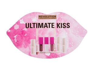 Lūpų priemonių rinkinys Makeup Revolution Ultimate Kiss Gift Set, 3.2 g, 9 dalių kaina ir informacija | Lūpų dažai, blizgiai, balzamai, vazelinai | pigu.lt