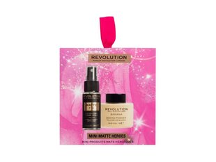 Косметический набор Makeup Revolution London: фиксатор макияжа, 30 мл + рассыпчатая пудра, 10 г цена и информация | Пудры, базы под макияж | pigu.lt