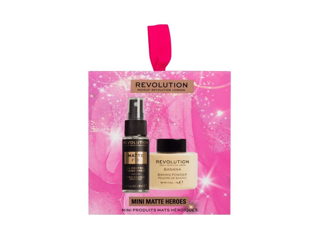 Kosmetikos rinkinys Makeup Revolution London: makiažo fiksatorius, 30 ml + biri pudra, 10 g kaina ir informacija | Makiažo pagrindai, pudros | pigu.lt