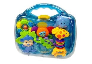 Kramtukų ir barškučių rinkinys dėkle Baby Toys, 7 d. kaina ir informacija | Žaislai kūdikiams | pigu.lt