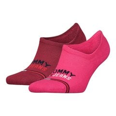 Kojinės moterims Tommy Hilfiger Jeans, rožinės, 2 poros цена и информация | Женские носки | pigu.lt