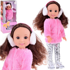 Lėlė su rožiniais kailiniais kaina ir informacija | Žaislai mergaitėms | pigu.lt