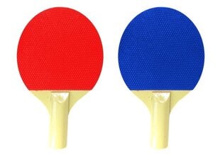 Stalo teniso rinkinys, 2 vnt, mėlynas/raudonas kaina ir informacija | Stalo teniso raketės, dėklai ir rinkiniai | pigu.lt