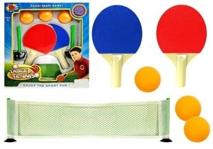 Stalo teniso rinkinys, 2 vnt, mėlynas/raudonas kaina ir informacija | Stalo teniso raketės, dėklai ir rinkiniai | pigu.lt