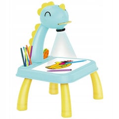 Vaikiškas projektorius Luxma Dinozauras su piešimo lenta, mėlynas kaina ir informacija | Lavinamieji žaislai | pigu.lt