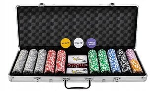 Pokerio rinkinys lagaminėlyje Texas Malatec, 500 žetonų kaina ir informacija | Azartiniai žaidimai, pokeris | pigu.lt