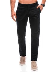брюки мужские чинос p1426 - черные цена и информация | Мужские брюки FINIS | pigu.lt