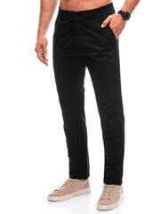брюки мужские чинос p1426 - черные цена и информация | Мужские брюки | pigu.lt