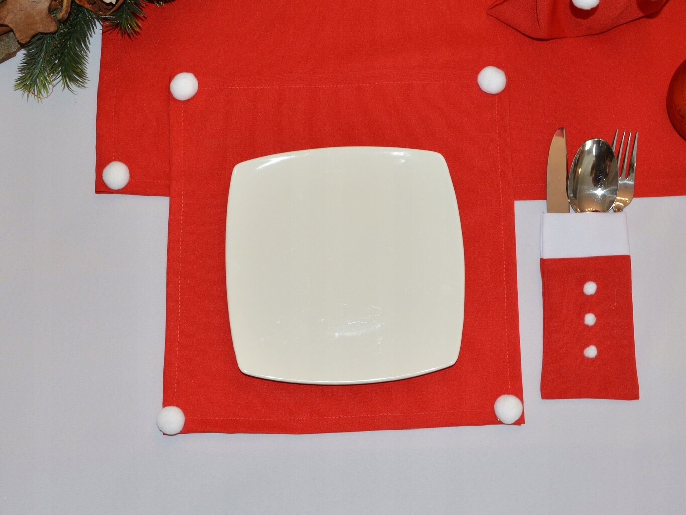 Kalėdinis kėdės užvalkalas, 6 vnt. kaina ir informacija | Kalėdinės dekoracijos | pigu.lt