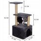 Kačių drąskyklė Springos PA1038, 62 cm, tamsiai pilka kaina ir informacija | Draskyklės | pigu.lt