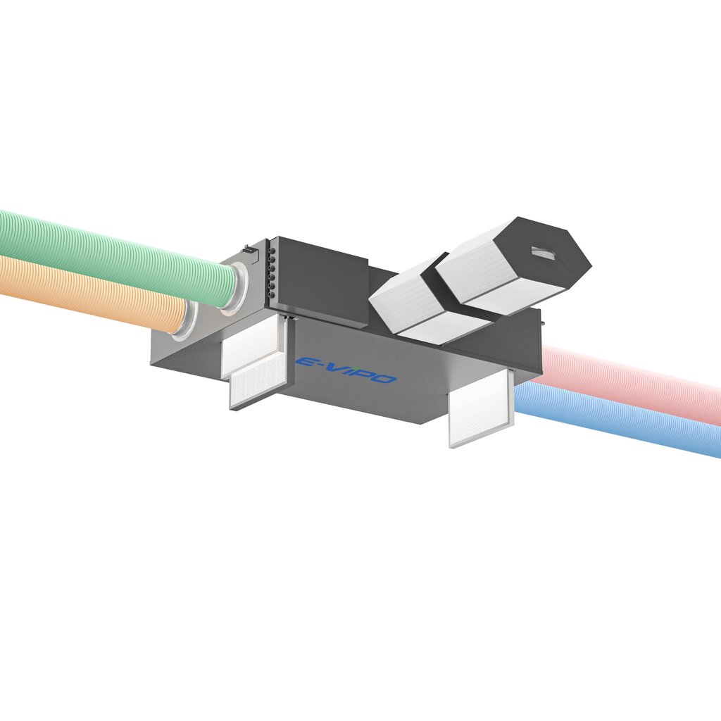 Šilumos atgavimo ventiliacijos įrenginys E-Vipo CS Eco serija 300m3 kaina ir informacija | Oro reguliavimo įrangos priedai | pigu.lt