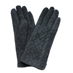 Перчатки женские с кашемиром, темно-серые цена и информация | Женские перчатки | pigu.lt