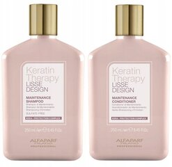 Plaukų šampūno ir plaukų kondicionieriaus rinkinys su keratinu Alfaparf Keratin Therapy Lisse Design, 250 ml цена и информация | Средства для укладки волос | pigu.lt