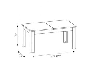 Išskleidžiamas stalas Liveo Besto BT31, rudas цена и информация | Кухонные и обеденные столы | pigu.lt