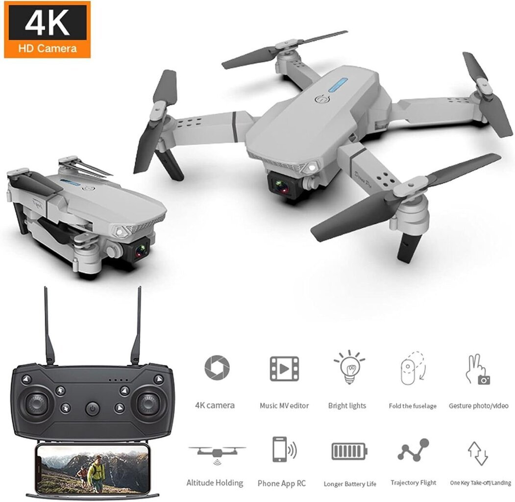Dronas 4K HD E88 PRO WIFI kaina ir informacija | Dronai | pigu.lt