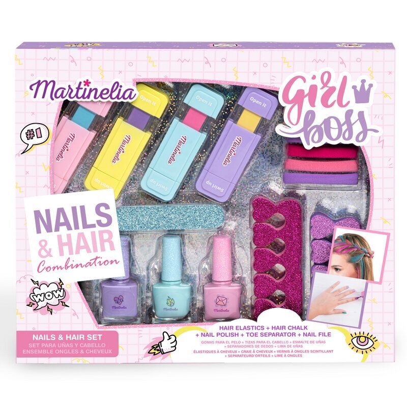 Grožio rinkinys vaikams Martinelia Supergirl Hair & Nails Set, 5 dalių цена и информация | Kosmetika vaikams ir mamoms | pigu.lt