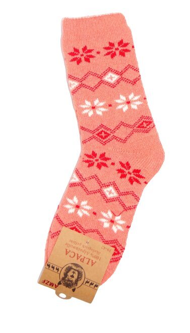 Vilnonės kojinės moterims Odinės šlepetės, oranžinės цена и информация | Moteriškos kojinės | pigu.lt