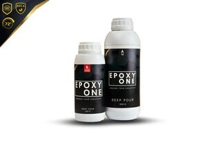 EPOXY ONE DEEP POUR 1,5KG, эпоксидная смола для заливок до 100мм, UV цена и информация | Принадлежности для изготовления украшений, бисероплетения | pigu.lt
