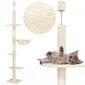 Kačių drąskyklė Springos PA1052, 265 cm, smėlio spalvos цена и информация | Draskyklės | pigu.lt