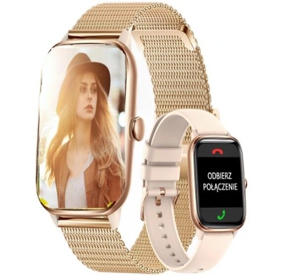 Qihom L21 gold цена и информация | Išmanieji laikrodžiai (smartwatch) | pigu.lt