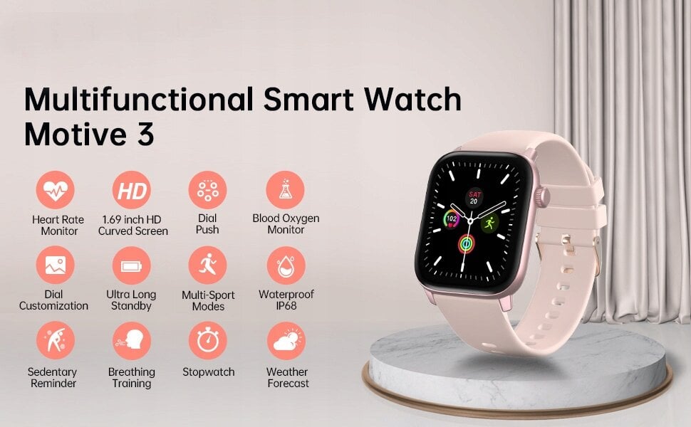 Qihom L21 gold kaina ir informacija | Išmanieji laikrodžiai (smartwatch) | pigu.lt