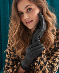 Женские кожаные перчатки S03, черные цена и информация | Женские перчатки | pigu.lt