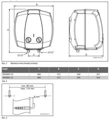 Емкостный водонагреватель над умывальником Bosch TR2000B 15 л цена и информация | Водонагреватели | pigu.lt