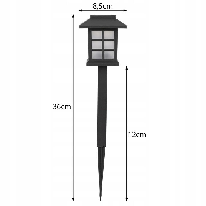 Lauko šviestuvai Solar, 36 cm, 6 vnt. цена и информация | Lauko šviestuvai | pigu.lt