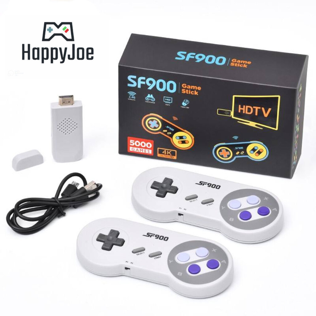 Игровая приставка Телевизионная приставка для ретро-игр HappyJoe SF900,  16bit, 5000 игр цена | pigu.lt