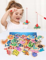 Medinė dėlionė mozaika Montesori, 26x19x3cm kaina ir informacija | Žaislai mergaitėms | pigu.lt