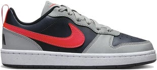 Sportiniai batai vaikams Nike Court Borough Low Grey Black Red DV5456 003, pilki kaina ir informacija | Sportiniai batai vaikams | pigu.lt