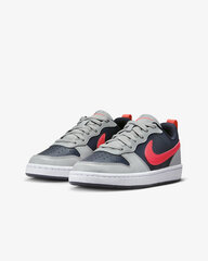 Sportiniai batai vaikams Nike Court Borough Low Grey Black Red DV5456 003, pilki цена и информация | Детская спортивная обувь | pigu.lt