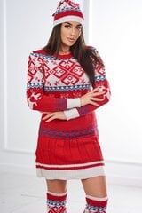 Kalėdinis laisvalaikio kostiumėlis moterims 26684, raudonas kaina ir informacija | Kostiumėliai moterims | pigu.lt