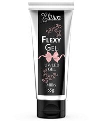 Nagų priauginimo gelis Elisium Flexy Gel Milky, 65 g цена и информация | Лаки, укрепители для ногтей | pigu.lt
